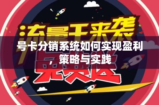 号卡分销系统如何实现盈利,策略与实践 号卡分销系统如何实现盈利,策略与实践